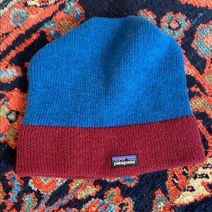 Patagonia' Blue and Maroon Beanie